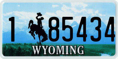 WY license plate 185434