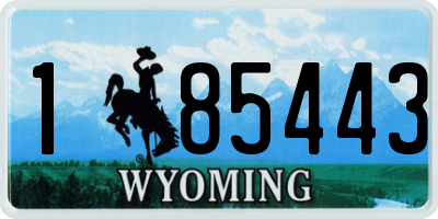 WY license plate 185443