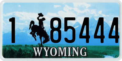 WY license plate 185444