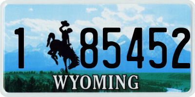 WY license plate 185452