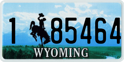 WY license plate 185464