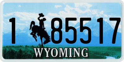 WY license plate 185517