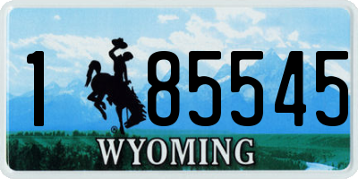 WY license plate 185545