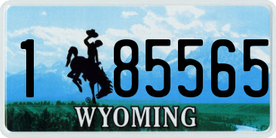 WY license plate 185565