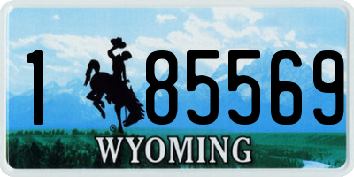 WY license plate 185569
