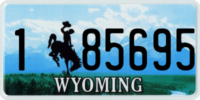 WY license plate 185695