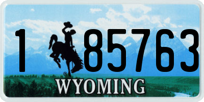 WY license plate 185763