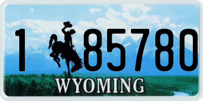 WY license plate 185780