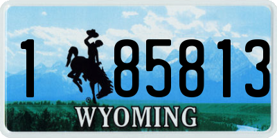 WY license plate 185813