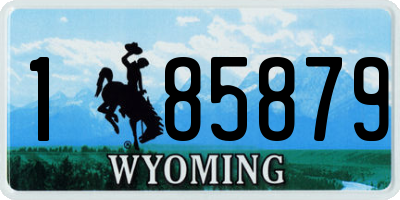 WY license plate 185879