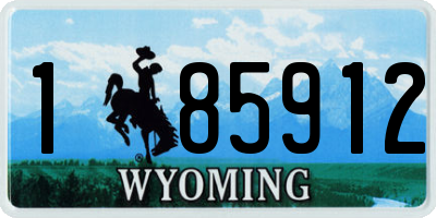 WY license plate 185912
