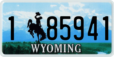 WY license plate 185941