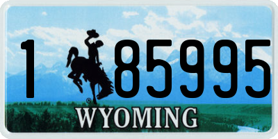 WY license plate 185995