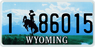 WY license plate 186015