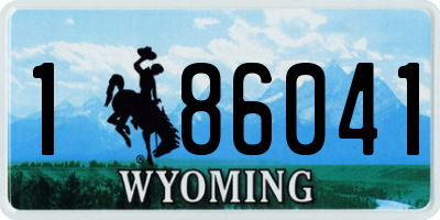 WY license plate 186041