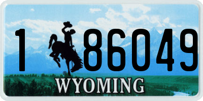WY license plate 186049