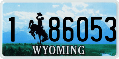 WY license plate 186053
