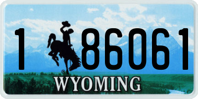 WY license plate 186061