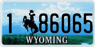 WY license plate 186065