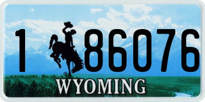 WY license plate 186076