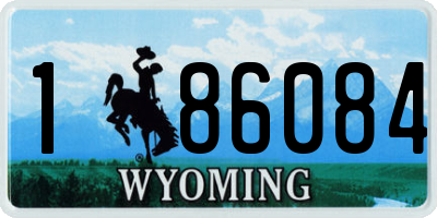 WY license plate 186084