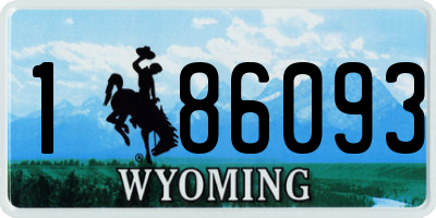 WY license plate 186093