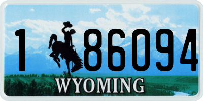 WY license plate 186094