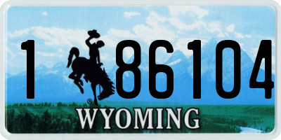 WY license plate 186104