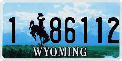 WY license plate 186112