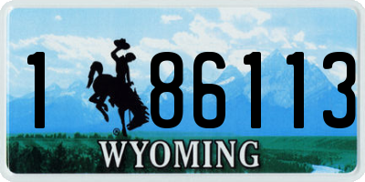 WY license plate 186113