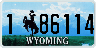 WY license plate 186114