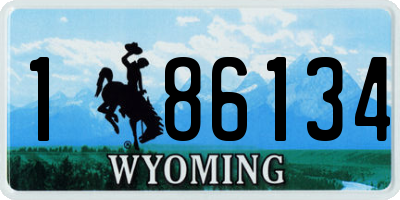 WY license plate 186134