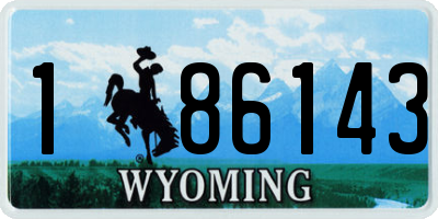 WY license plate 186143