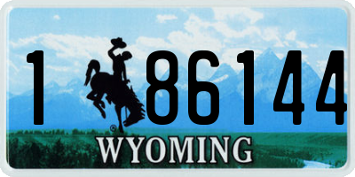 WY license plate 186144