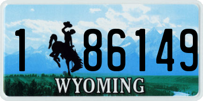 WY license plate 186149