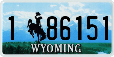 WY license plate 186151