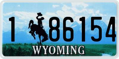 WY license plate 186154