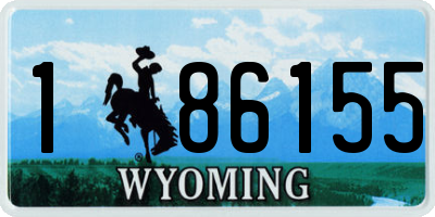 WY license plate 186155