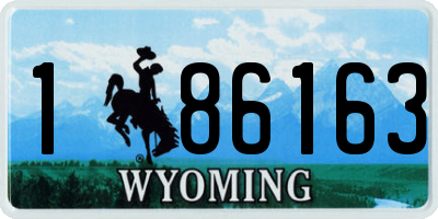 WY license plate 186163