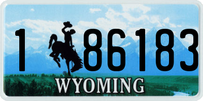 WY license plate 186183