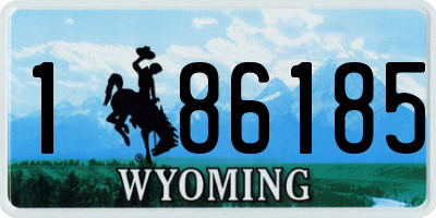 WY license plate 186185