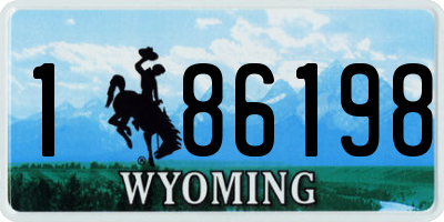 WY license plate 186198