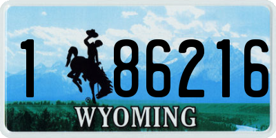 WY license plate 186216