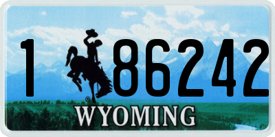 WY license plate 186242
