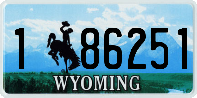 WY license plate 186251