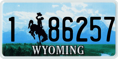 WY license plate 186257