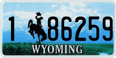 WY license plate 186259