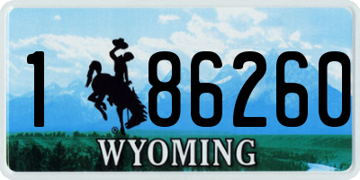 WY license plate 186260