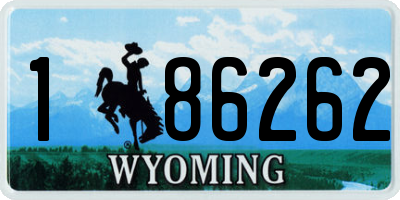 WY license plate 186262