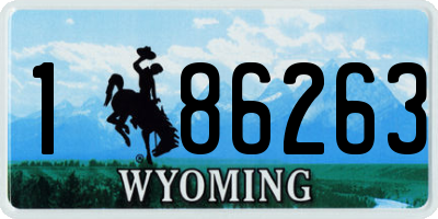 WY license plate 186263